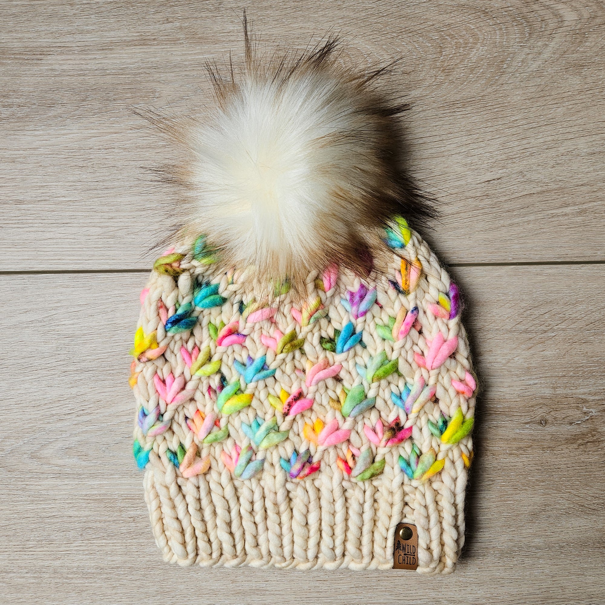 Lotus Flower Knit Hat / Adult