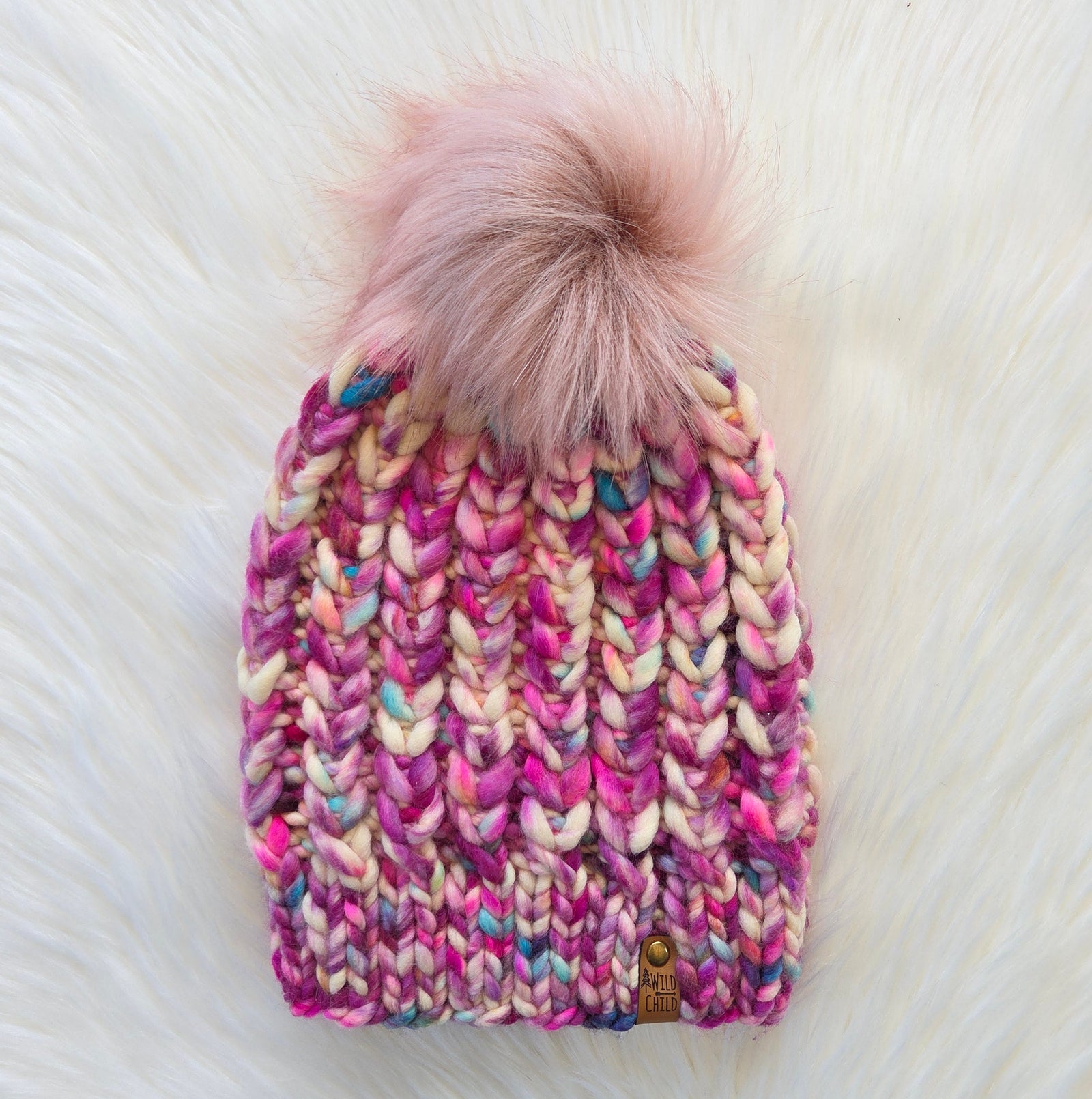 Braided Hearts Beanie - Adult