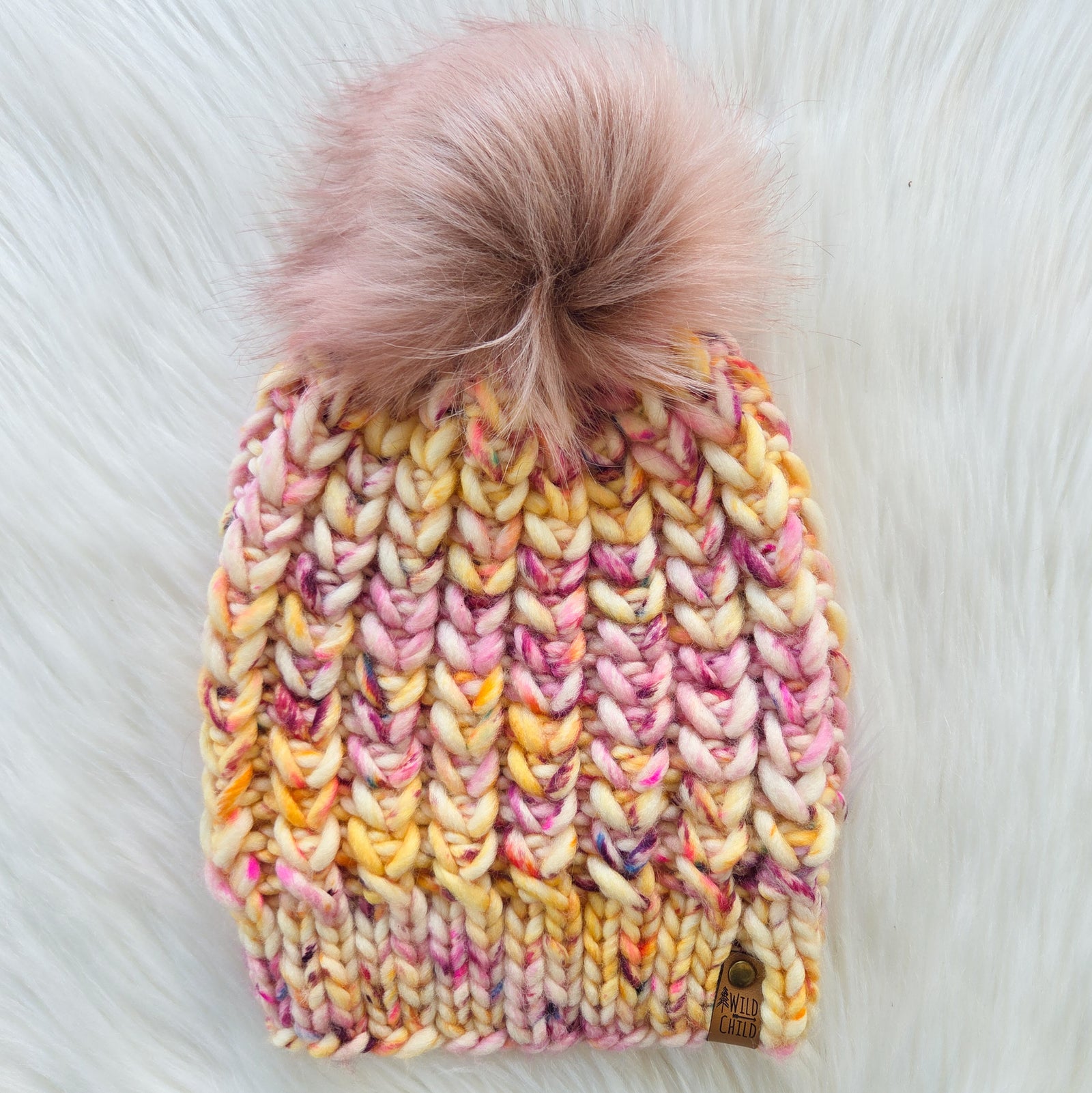 Braided Hearts Beanie - Adult