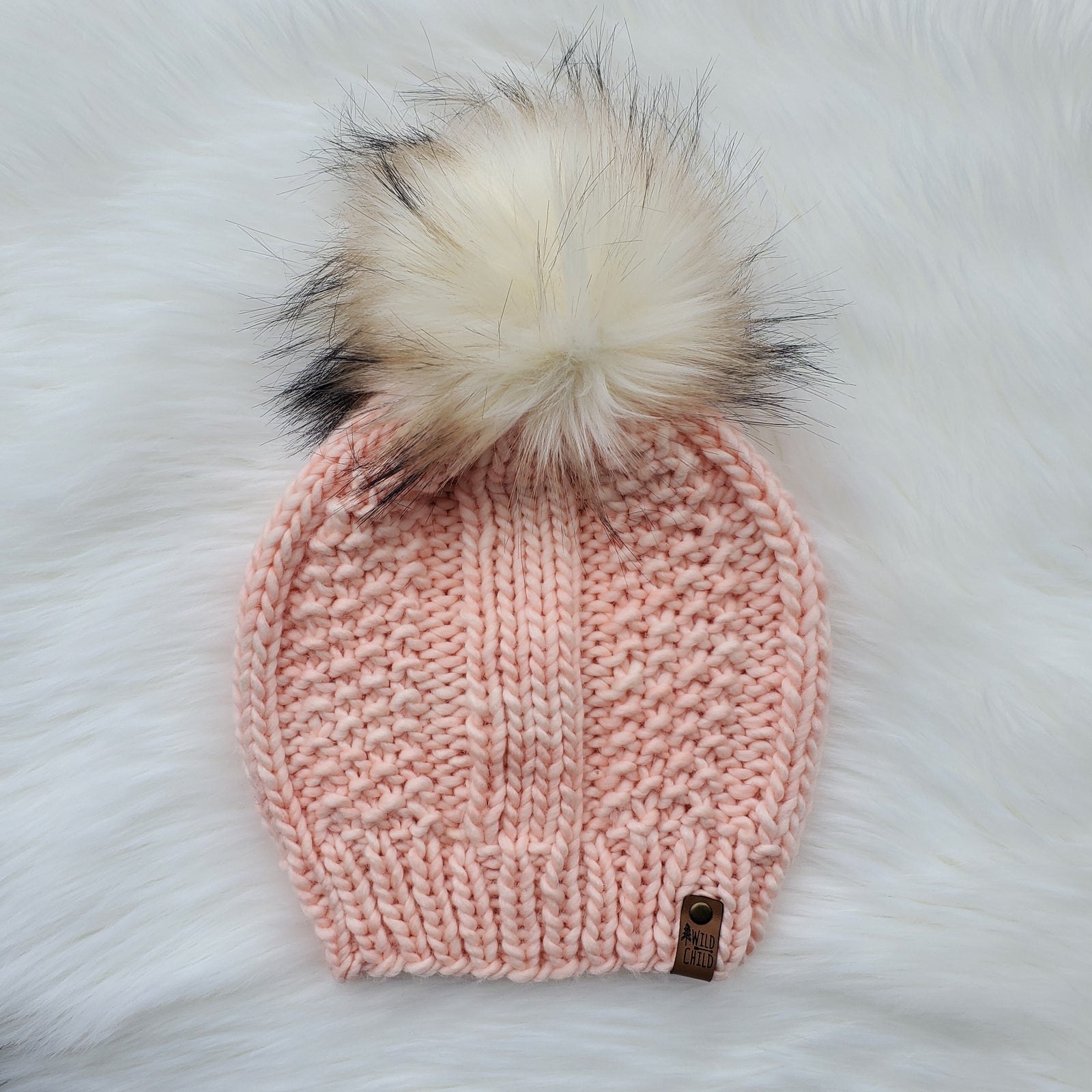 Peach Beanie (Adult Medium Size)